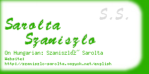 sarolta szaniszlo business card